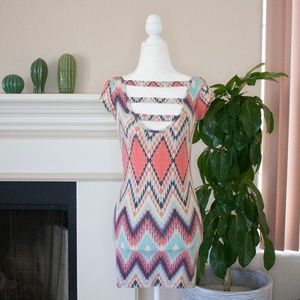 Tribal Print BodyCon Strap Dress